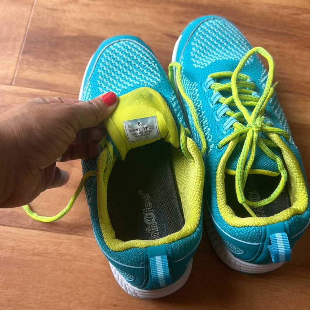 Orthofeet Woman Coral Running Shoes Turquoise - Picture 4 of 4